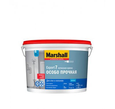 Краска в/д Marshall Export 7 основа BW матовая 9 л Краска в/д Marshall Export 7 основа BW матовая 9 л