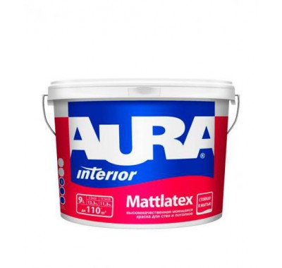 Краска в/д моющаяся Interior Aura Mattlatex основа TR 9 л