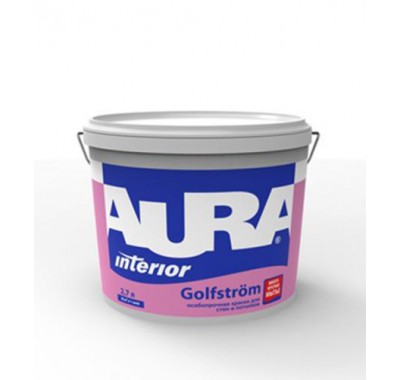 Краска в/д моющаяся Aura Interior Golfstrom особопрочная основа А 2.7 л