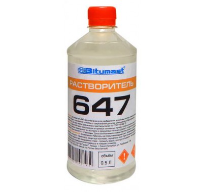Растворитель 647 Bitumast 0,4 кг/0,5 л Растворитель 647 Bitumast 0,4 кг/0,5 л
