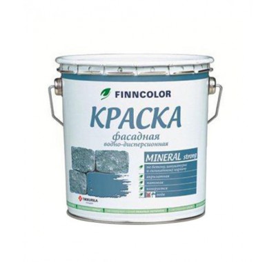 Краска в/д фасадная Finncolor Mineral Strong основа LC/MRC глубокоматовая 2.7 л Краска в/д фасадная Finncolor Mineral Strong основа LC/MRC глубокоматовая 2.7 л