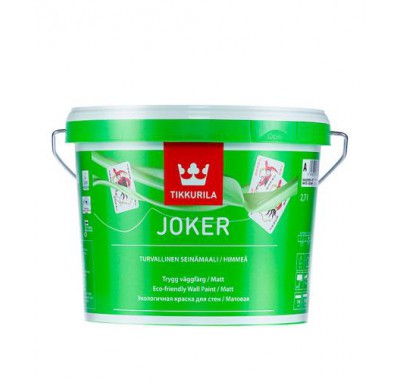 Краска в/д Tikkurila Joker акрилатная основа А матовая 2.7 л Краска в/д Tikkurila Joker акрилатная основа А матовая 2.7 л